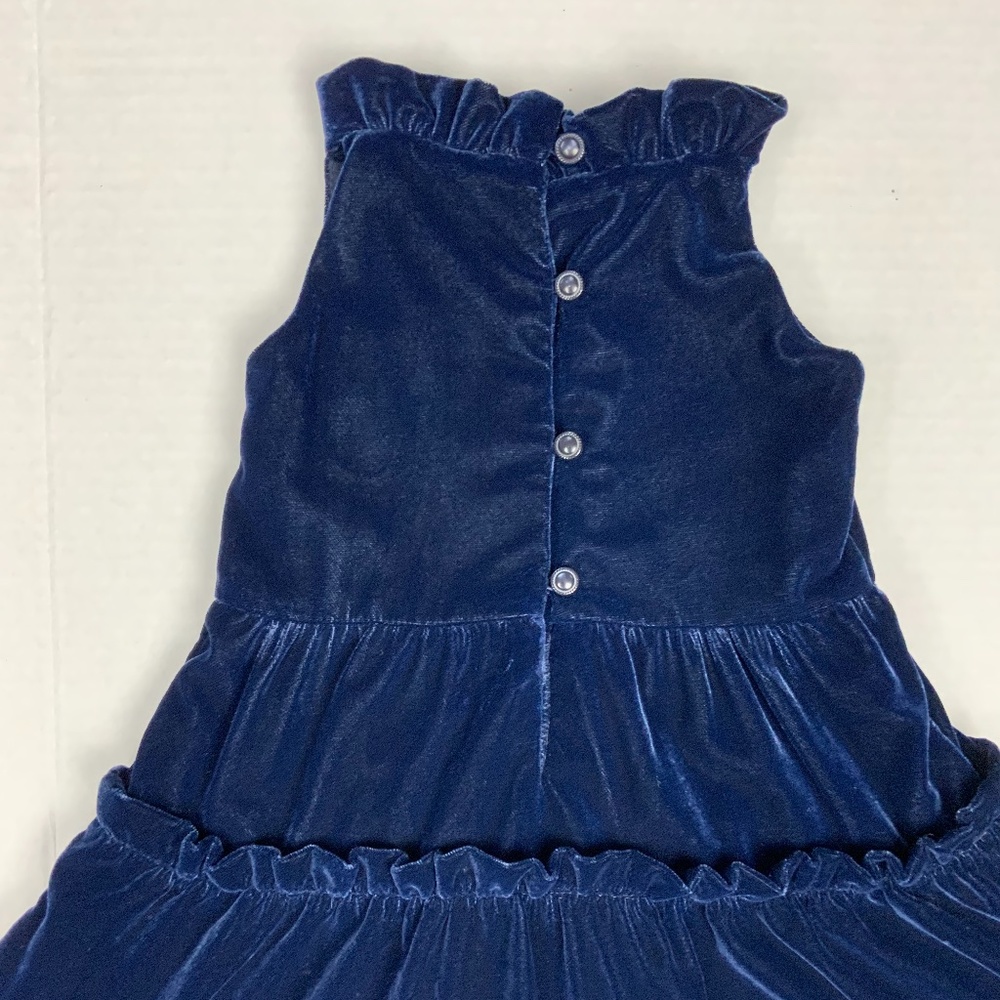 HOLIDAY DRESS NWT JANIE & JACK VELVET DRESS, SIZE 6-12 MONTHS - Picture 2 of 5
